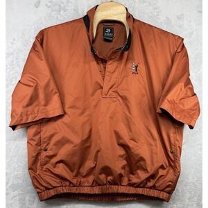 Vintage Ahead Authentics Golf Windbreaker 1/4 Snap TSMG 2004 Orange Men's XL
